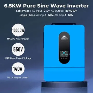 SunGoldPower SGR-13K25E | 13KW Off-Grid Solar Kit | 48VDC | 120V/240V