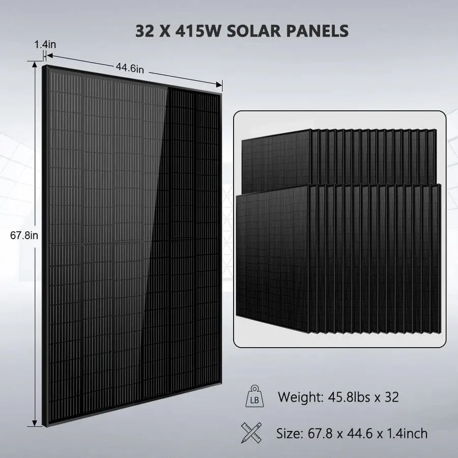 SunGoldPower SGR-16K25E | 16KW Off Grid Solar Kit | 48VDC | 120V/240V