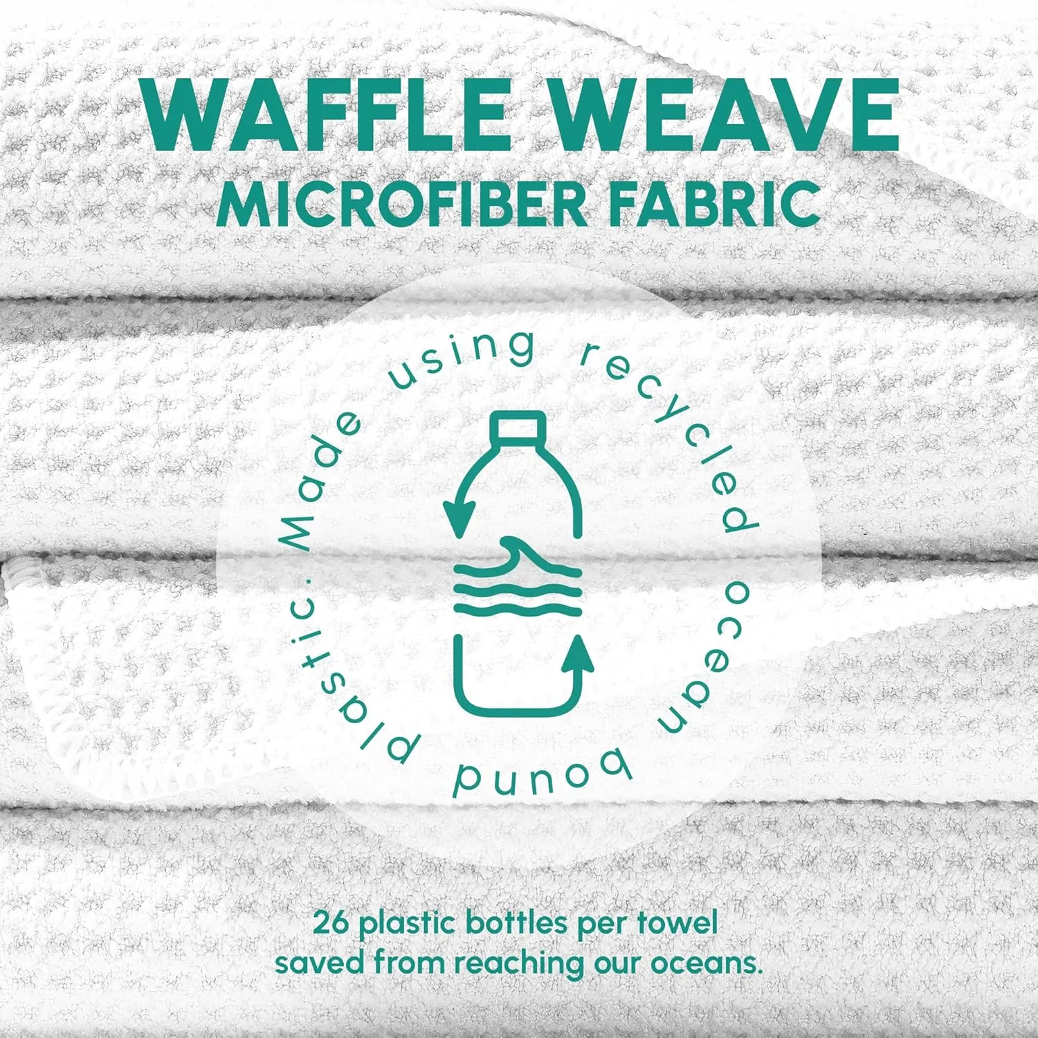 SUN'Y Waffle Microfiber Beach Towel – Sand Free, Quick Dry, Ultra Absorbent, Lightweight & Compact Travel Towel with Carry Bag - Large (63” x 31.5”), Nautical Navy