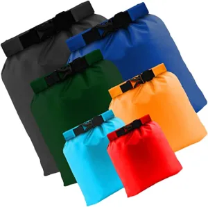 SUPVOX Waterproof Storage Bag 6pcs Dry Bags for Backpacking Storage Pouch for Wild Camping Supplies Waterproof