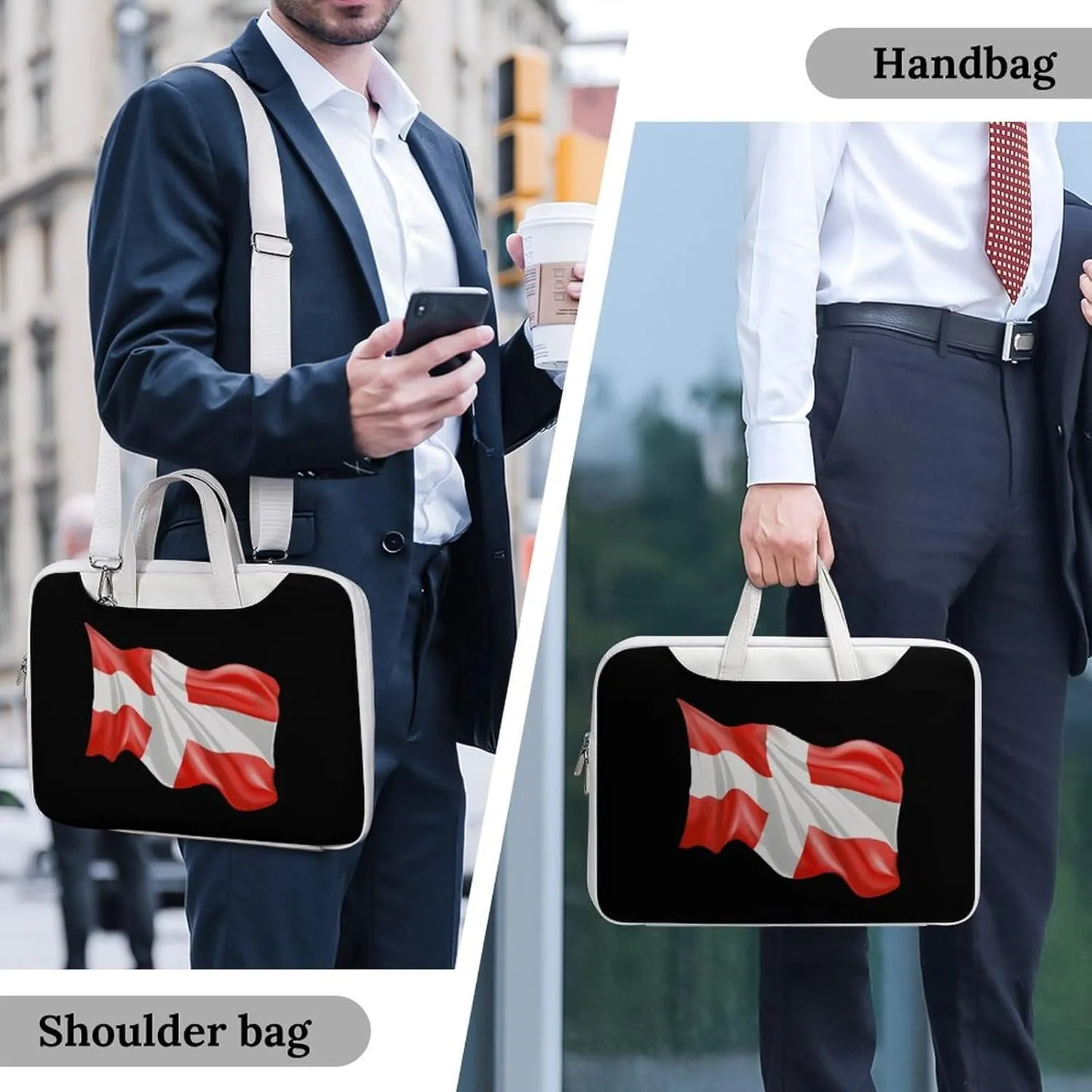 Switch Flag Laptop Tote Bag Waterproof Computer Carrying Case Business Office Briefcase