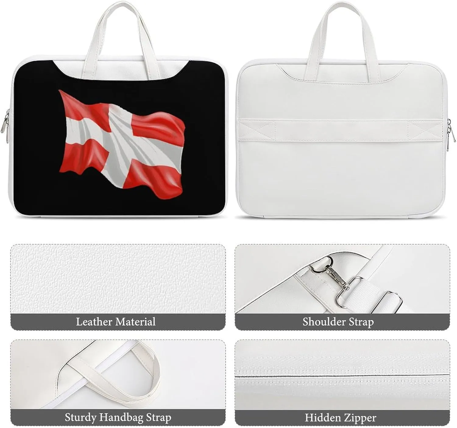 Switch Flag Laptop Tote Bag Waterproof Computer Carrying Case Business Office Briefcase