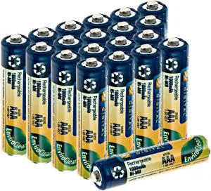 Synergy Digital Baby Monitor Batteries, Compatible with Angelcare AC1100 Baby Monitor, (Ni-MH, 1.25V, 1000mAh), Combo-Pack Includes: 20 x AAA Rechargeable Batteries