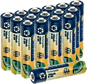 Synergy Digital Baby Monitor Batteries, Compatible with Angelcare AC605 Baby Monitor, (Ni-MH, 1.25V, 1000mAh), Combo-Pack Includes: 16 x AAA Rechargeable Batteries