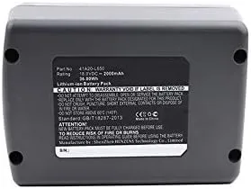 Synergy Digital Power Tool Battery, Works with WOLF Garten GTA700 LI-ION TRIMMER Power Tool, (Li-Ion, 18V, 2000 mAh) Ultra High Capacity, Compatible with WOLF Garten 41A20-L650 Battery