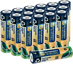 Synergy Digital Remote Control Batteries, Compatible with HUBSAN RC for H107D X4 Quadcopter Remote Control, (Ni-MH, 1.25V, 2800mAh), Combo-Pack Includes: 16 x AA Rechargeable Batteries
