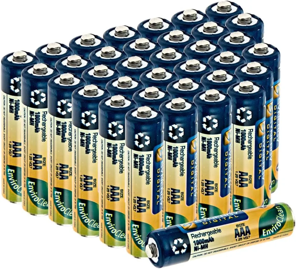 Synergy Digital Remote Control Batteries, Compatible with HUBSAN RC for H108 Quadcopter Remote Control, (Ni-MH, 1.25V, 1000mAh), Combo-Pack Includes: 36 x AAA Rechargeable Batteries