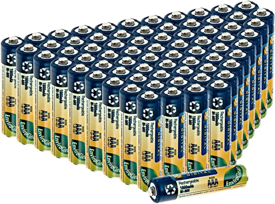 Synergy Digital Remote Control Batteries, Compatible with HUBSAN RC for H108 Quadcopter Remote Control, (Ni-MH, 1.25V, 1000mAh), Combo-Pack Includes: 72 x AAA Rechargeable Batteries