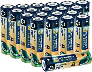 Synergy Digital Remote Control Batteries, Compatible with HUBSAN RC for X4 H107C  Quadcopter Remote Control, (Ni-MH, 1.25V, 2800mAh), Combo-Pack Includes: 20 x AA Rechargeable Batteries