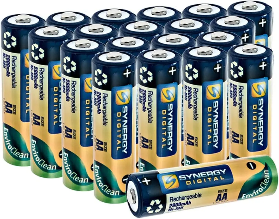 Synergy Digital Remote Control Batteries, Compatible with HUBSAN RC for X4 H107C  Quadcopter Remote Control, (Ni-MH, 1.25V, 2800mAh), Combo-Pack Includes: 20 x AA Rechargeable Batteries