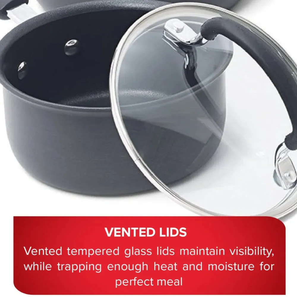 T-FAL E765SC75  Ultimate Hard Anodized Non-Stick 12 pc set - Blemished package with full warranty