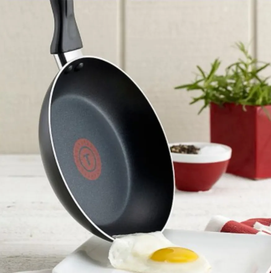 T-fal Pure Cook Nonstick Aluminum 3-Piece Fry Pan Set in Black