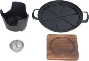 Tabletop Portable Grill, Small Barbecue Stove, Ideal for Camping Picnic, Made of Die Cast Aluminum, to Assemble and, Durably and Safe, for 1 to 2 People
