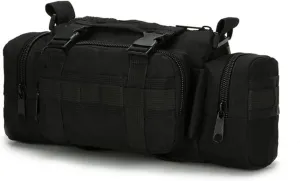 Tactical Fanny Pack Military Assault Waist Bag Hip Belt MOLLE Sling Army Shoulder Bag Camera Handlebar Range Bags (Black)