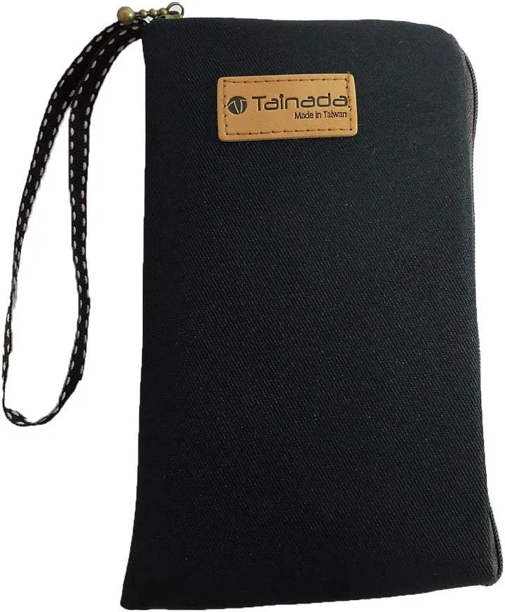 Tainada Women Universal Phone Wristlet Wallet Pouch, Dual Slots Zipper Purse Carry Case Bag for iPhone 16/15/14, 16/15/14 Pro Max, 16/15/14 Plus; Samsung S24 , S23, A54; Google Pixel 8 (Black)