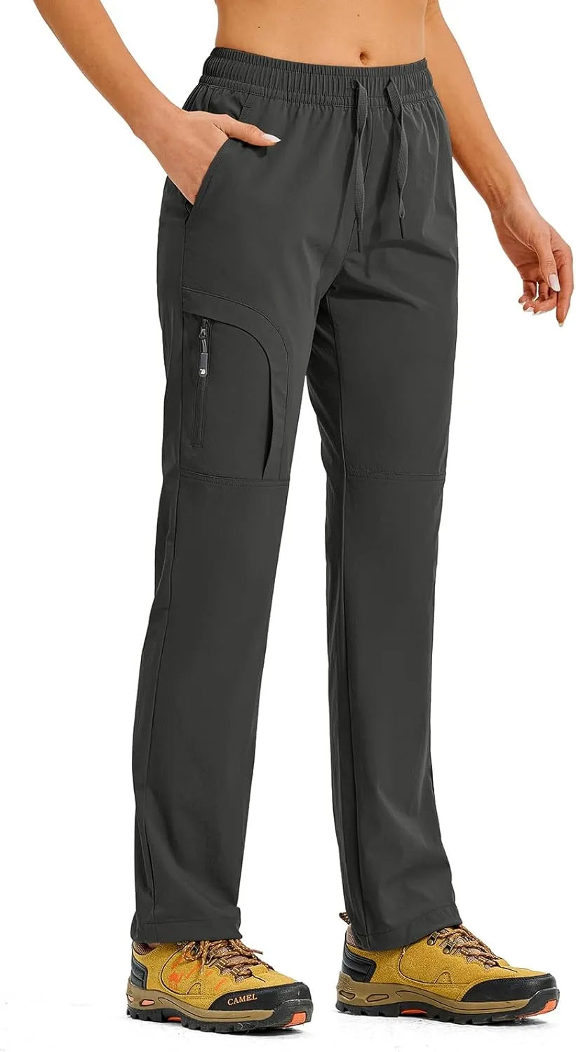 TBMPOY Women's Hiking Pants Water Resistant Lightweight Quick Dry Cargo Travel Fishing Work Camping
