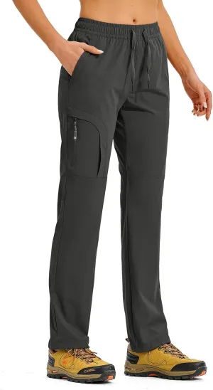 TBMPOY Women's Hiking Pants Water Resistant Lightweight Quick Dry Cargo Travel Fishing Work Camping