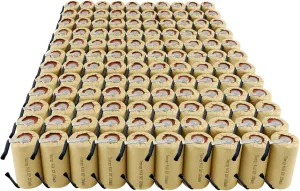 Tenergy NiCd SubC 2200mAh Paper Wrapped Rechargeable Batteries with Tabs, 120 Pack