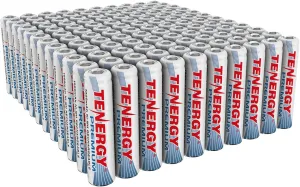 Tenergy Premium Rechargeable AAA Batteries, High Capacity 1000mAh NiMH AAA Batteries, AAA Cell Battery, 120 Pack