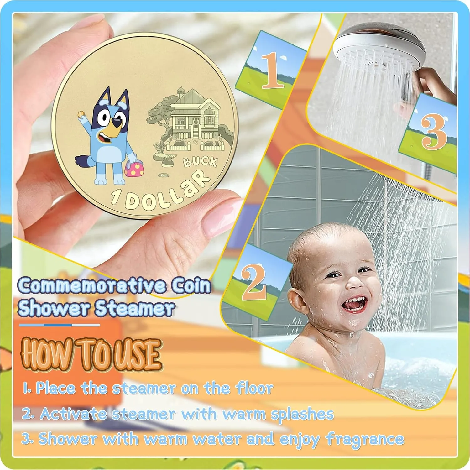 The Blue Heelers Gifts Set: Bath Bombs with Toys Inside, Shower Steamers, Felt Masks, Tattoos, Rubber Bag, Shoe Charms, Collapsible Cup, Storage Bag, Coloring, Gift Card&Sticker, Kids Best Gifts