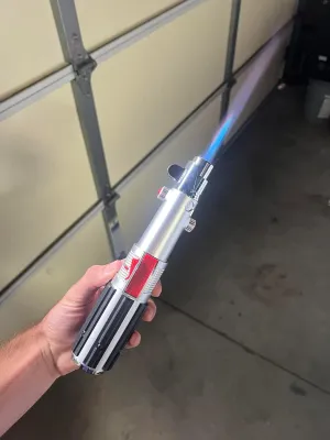The Chosen One Lightsaber Lighter Torch, Bright Fire Lighter with Safety Lock and Adjustable Flame, Refillable Butane Gas Windproof Jet Flame Cool Lighters, Philthy Tech