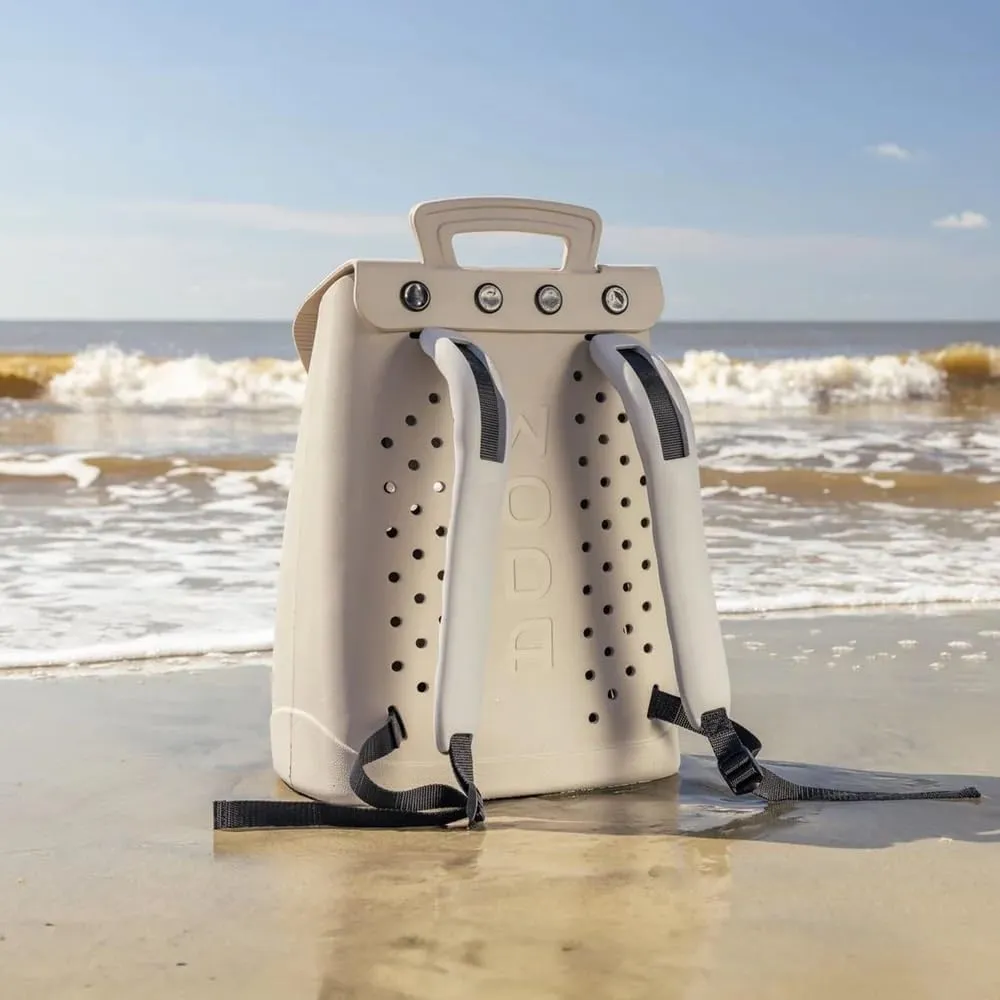The Ultimate EVA Backpack | Washable, Lightweight and Durable | Zipper Pocket Dry Bag, For Beach, Pool, & Boat (Sand, Mini Woda Bag)