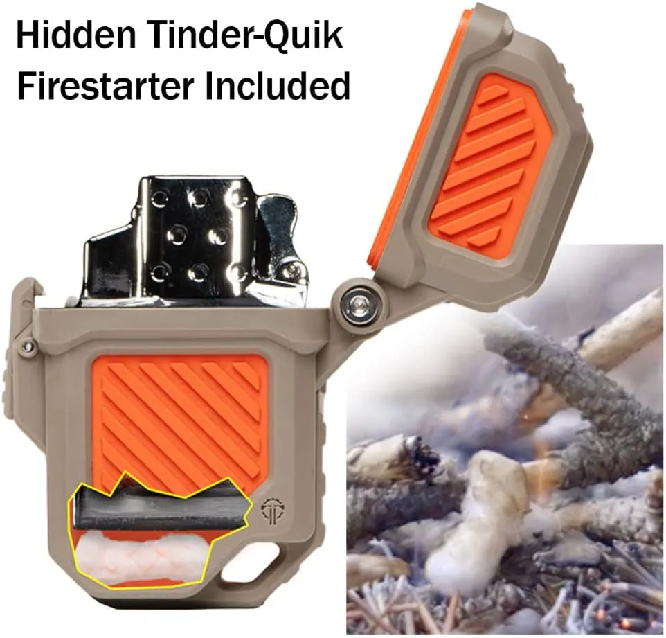 Thyrm PyroVault 2.0 Lighter Armor Compatible with Zippo Inserts, for Protection, Less Evaporation, and Retention, Made in The USA (Woodland Hunter (Olive Drab   Rescue Orange))