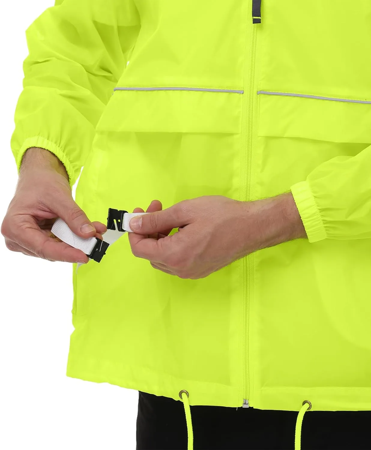 TIHEEN Men's Rain Jacket Cycling Running Jackets Waterproof Raincoat with Hood Windbreaker Hiking Jacket Rain Coat