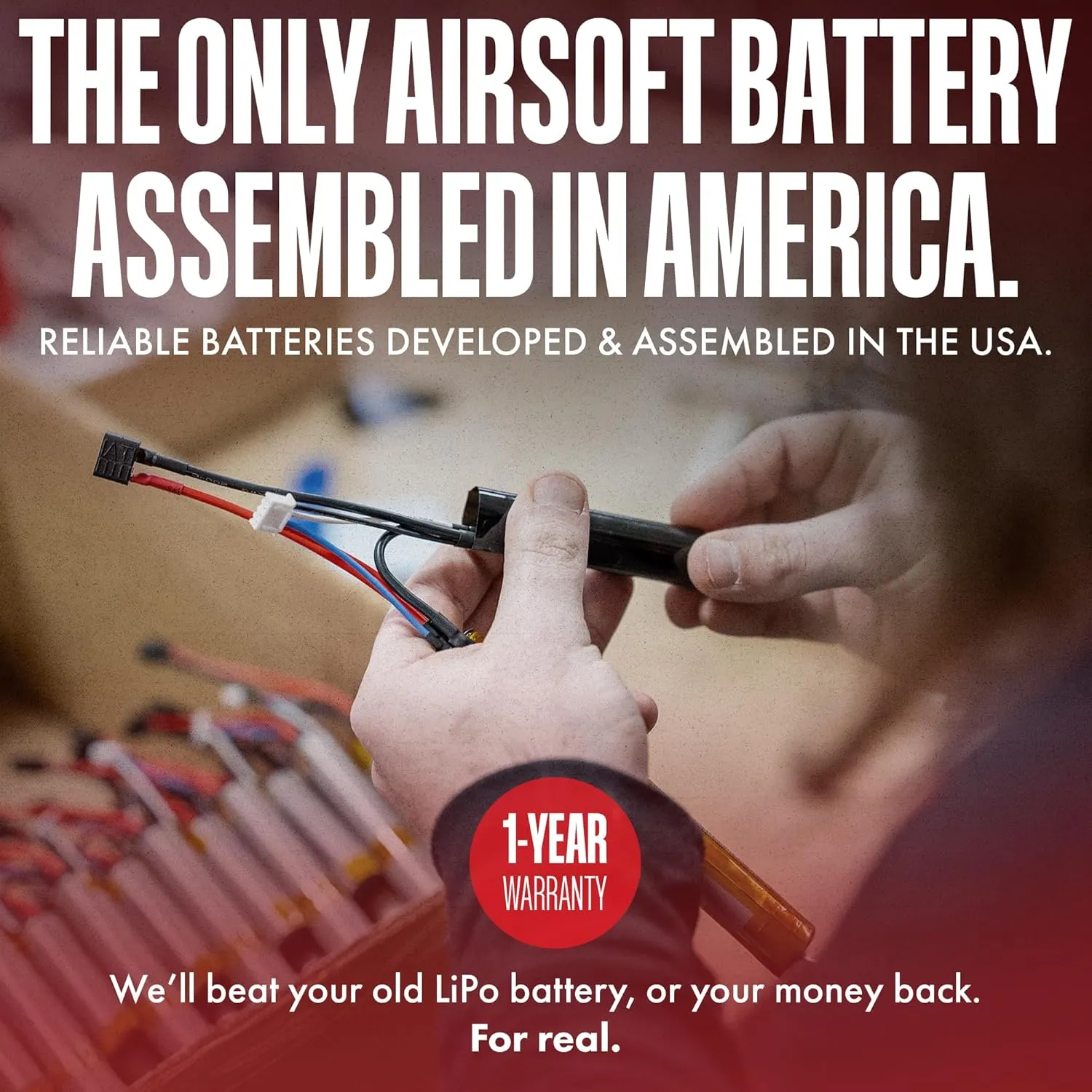 Titan Lithium-Ion Airsoft Battery | 3000mAh 7.4v Brick T-Plug | Maximum Capacity & Performance 11.1 Volt Airsoft Gun Battery