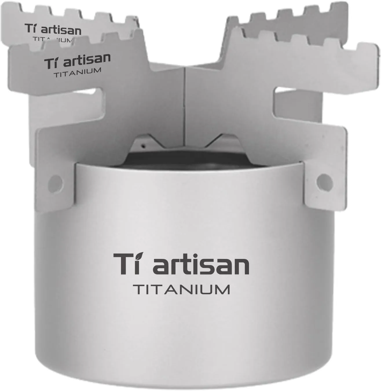 Titanium Alcohol Stove with Cross Stand Portable Lightweight Stove for Outdoor Camping Hiking