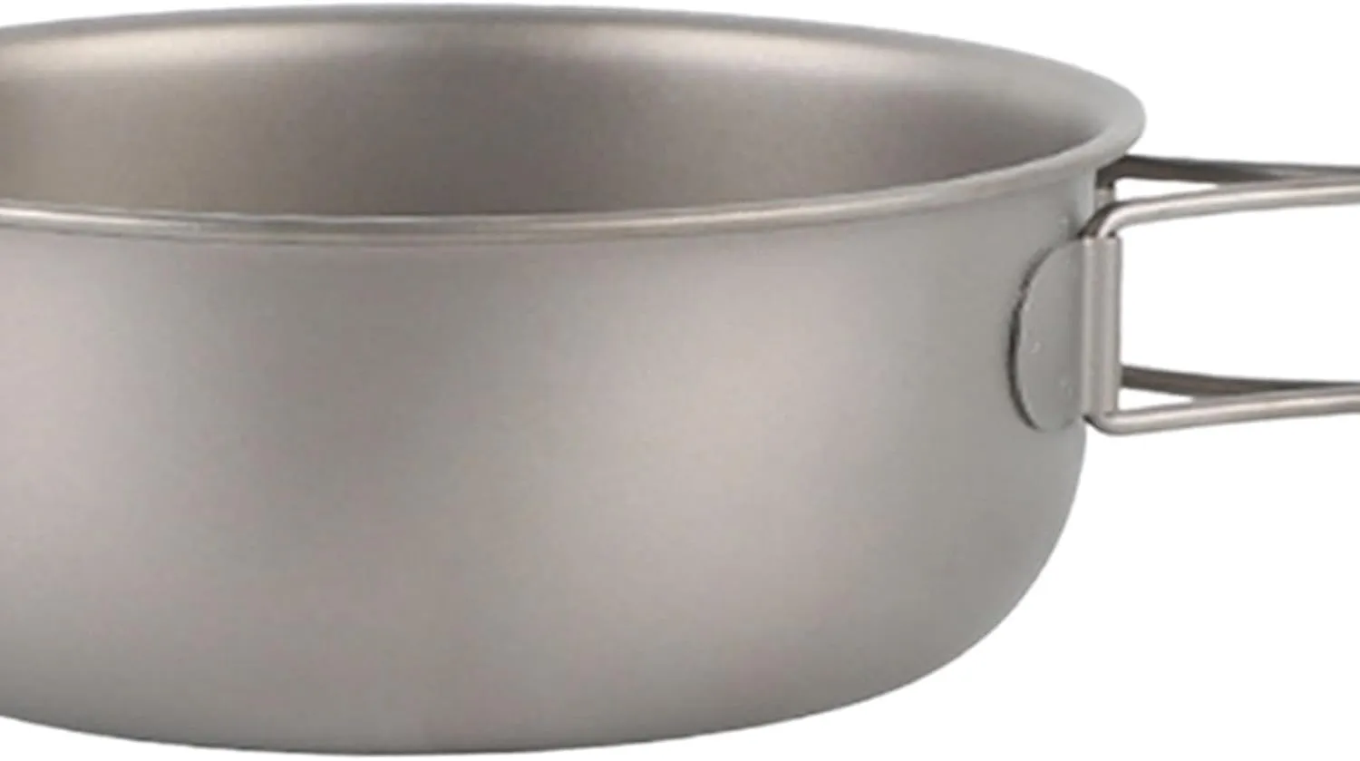 Titanium Frying Pan with Foldable Handle Lightweight Cooking Pot Versatile Camping Pan Cookware for Outdoor Travel Camping, 700ML