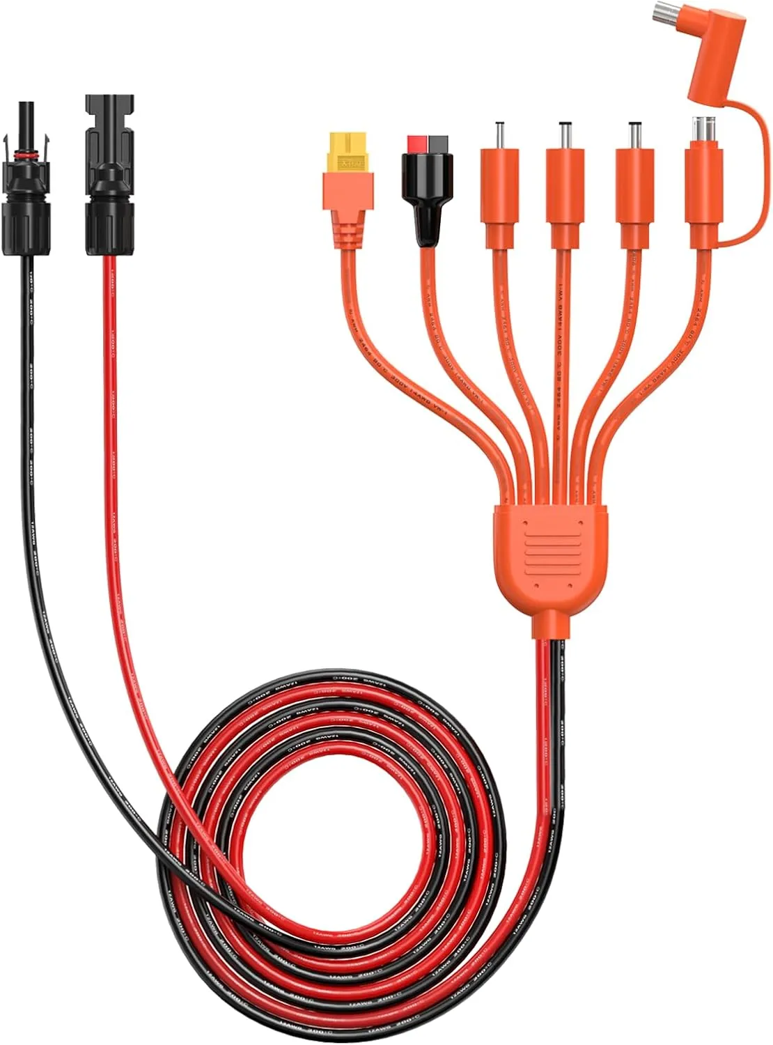 Tonton 7-in-1 Solar Panel Connector Kit, Universal M-C-4 Cable to DC 8mm XT60 Anderson Adapter for RC Battery RV GZ Yeti Jackery Ecoflow River Renogy Power Station, Generator