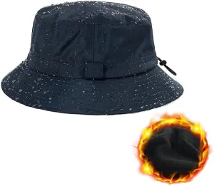 TOP-EX Oversized XL XXL Winter Bucket Hat for Men Rain Waterproof Fleece Lined Hiking Fishing Outdoor Cold Weather