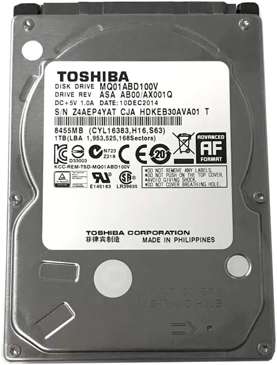 Toshiba 1TB 5400RPM 8MB Cache SATA 3.0Gb/s 2.5 inch PS3/PS4 Hard Drive - 3 Year Warranty