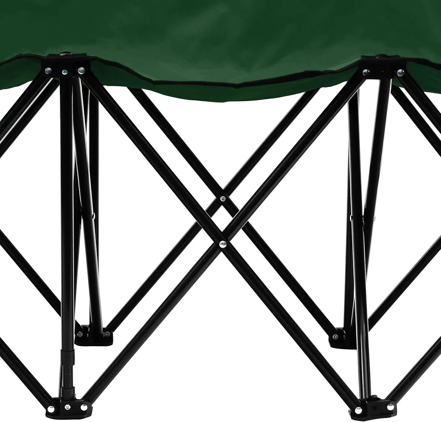 Trademark Innovations Portable 6-Seater Folding Team Sports Sideline Bench with Back (Dark Green)
