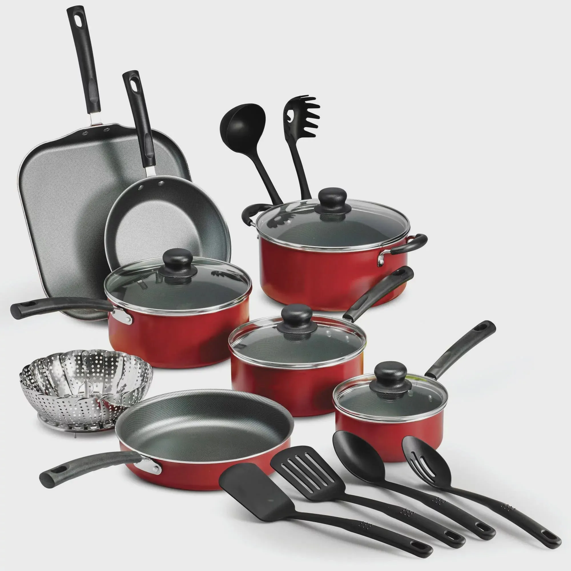 Tramontina Primaware 18 Piece Non-stick Cookware Set, Steel Gray