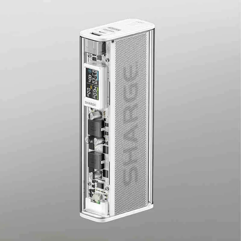Transparent High-Capacity Portable Power Bank – Fast Charging, 5V