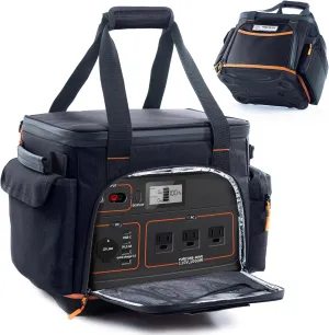 Travel Carrying Case Compatible with Jackery Explorer 1000, Portable Power Station Storage Case with Water- proof Bottom and Pocket for Jackery Accessories Solar Generator Storage Bag Only