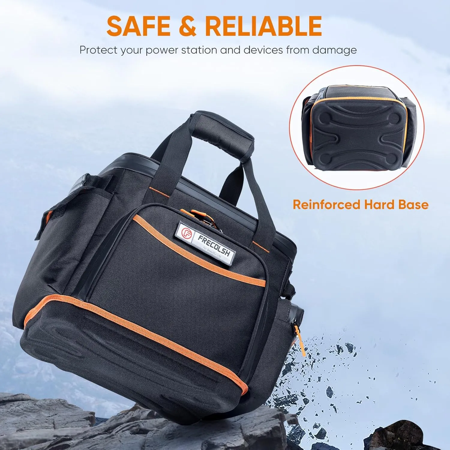 Travel Carrying Case Compatible with Jackery Explorer 1000, Portable Power Station Storage Case with Water- proof Bottom and Pocket for Jackery Accessories Solar Generator Storage Bag Only
