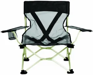 Travel Chair French Cut Portable Beach Chair for Outdoor Trips, Folding Camping Chair with Bag, Black