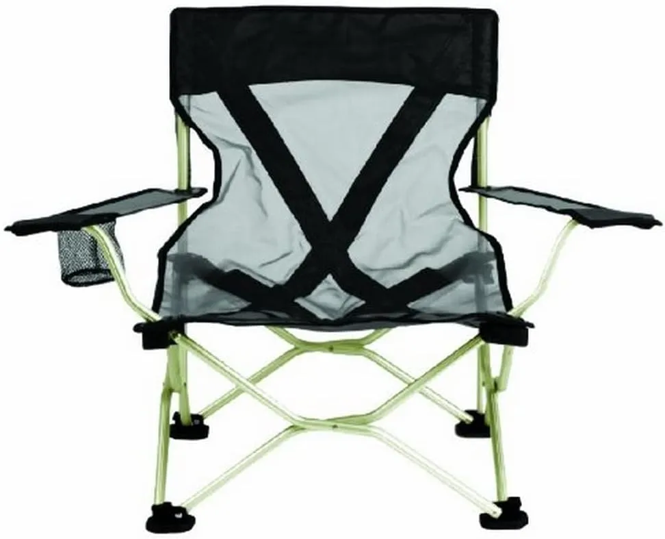 Travel Chair French Cut Portable Beach Chair for Outdoor Trips, Folding Camping Chair with Bag, Black