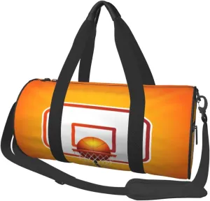 Travel Duffle Bag for Men Women, Basketball Basket Ball Duffle Bags for Sport Gym Overnight Luggage