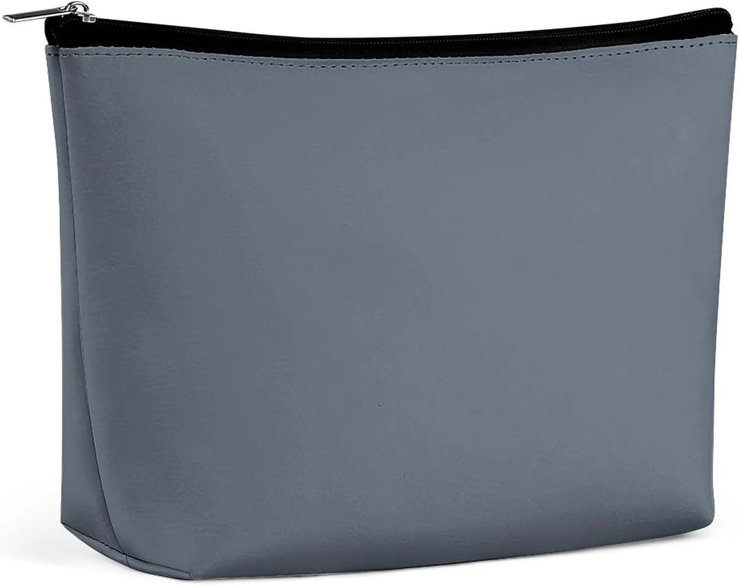 Travel Makeup Bag, Solid Plain Blue Gray Cosmetic Bags for Women Large Capacity Waterproof Toiletry Pouch Make up Organizer