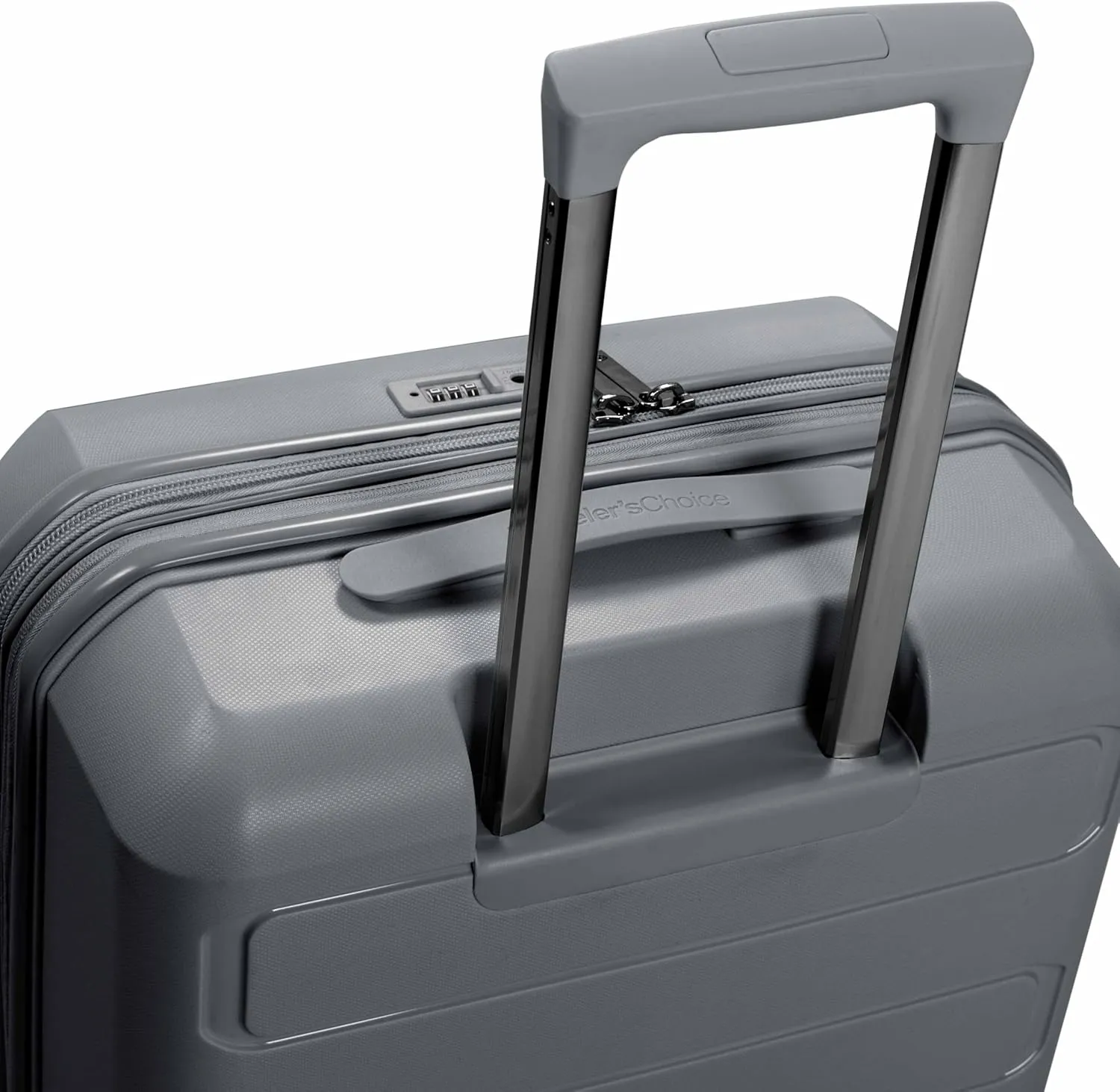 Traveler's Choice Pagosa Indestructible Hardshell Expandable Spinner Luggage, Grey, 2 Piece Set
