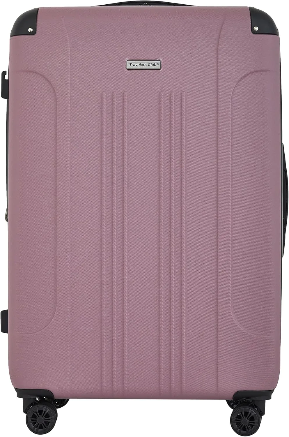 Travelers Club Chicago Plus Hardside Luggage, Mauve, 20" Carry-On