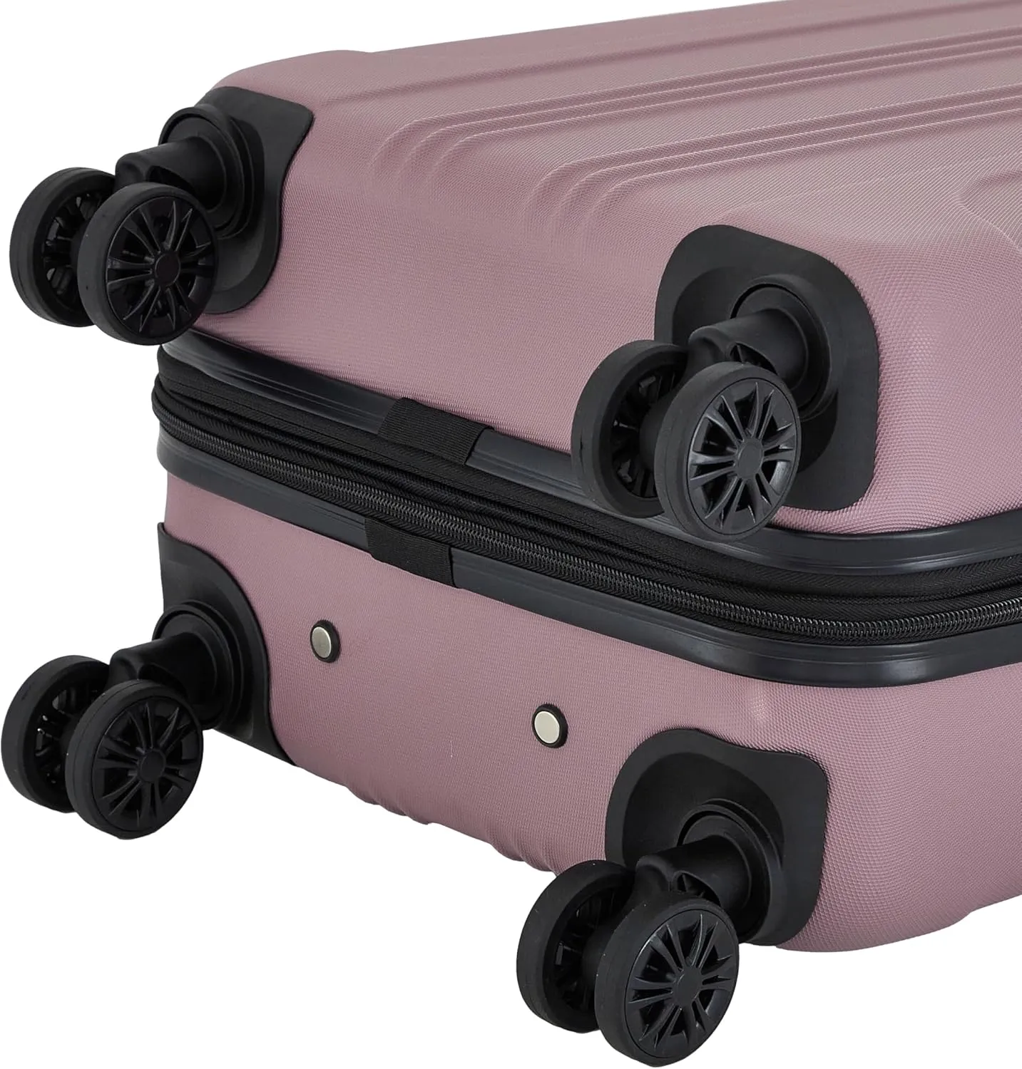 Travelers Club Chicago Plus Hardside Luggage, Mauve, 20" Carry-On
