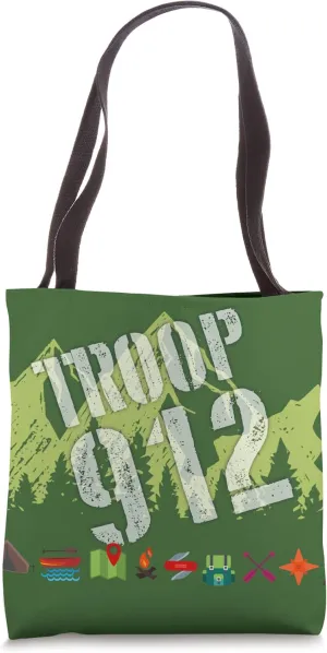 Troop 912 Mountains and Icons Tote Bag