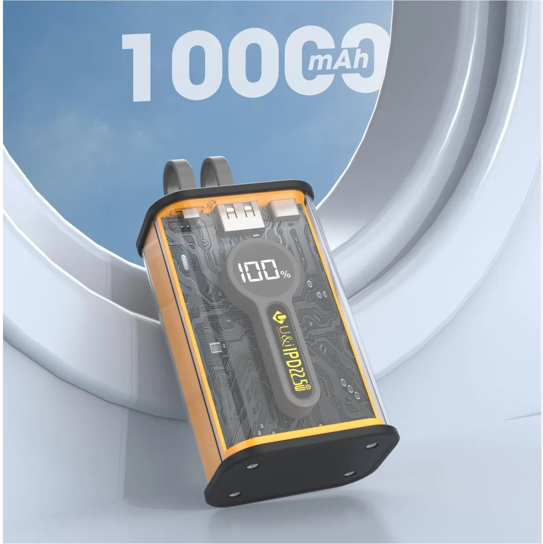 U&i Define Series 10K mAh Battery Capacity PowerBank | 22.5W PD Output and LED Digital Display