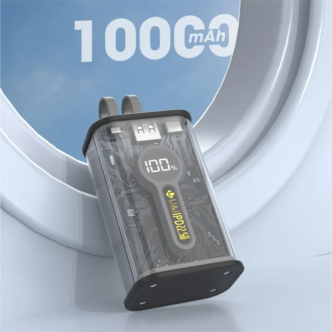 U&i Define Series 10K mAh Battery Capacity PowerBank | 22.5W PD Output and LED Digital Display