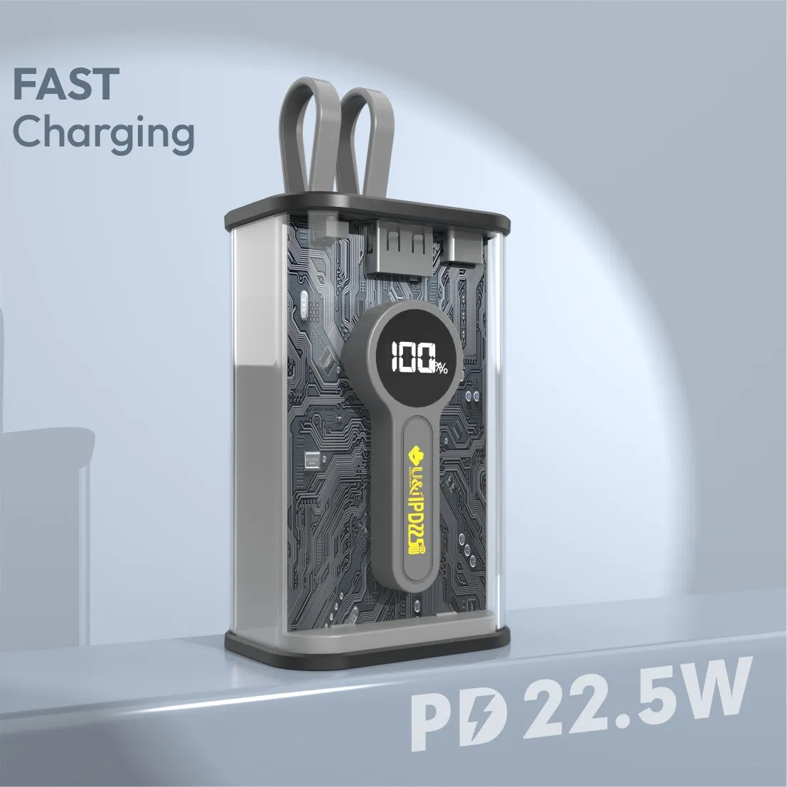 U&i Define Series 10K mAh Battery Capacity PowerBank | 22.5W PD Output and LED Digital Display